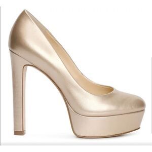 Jessica Simpson Pumps High Heel Play Nellah Size‎ 6.5 Champagne Metallic Heels